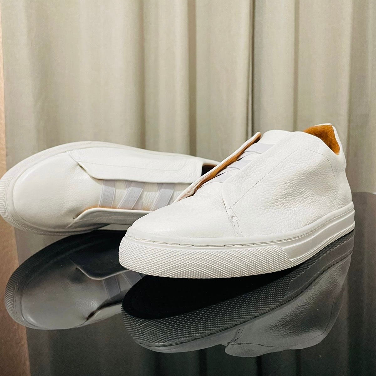 Sneakers Z All white corte piel Mod 1009