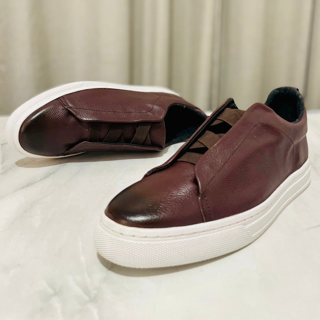 Sneakers Z vino corte piel Mod 1009