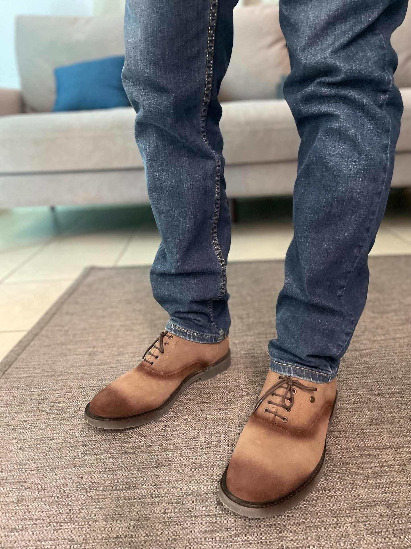 Oxford gamuza canela Mod Enzo 001