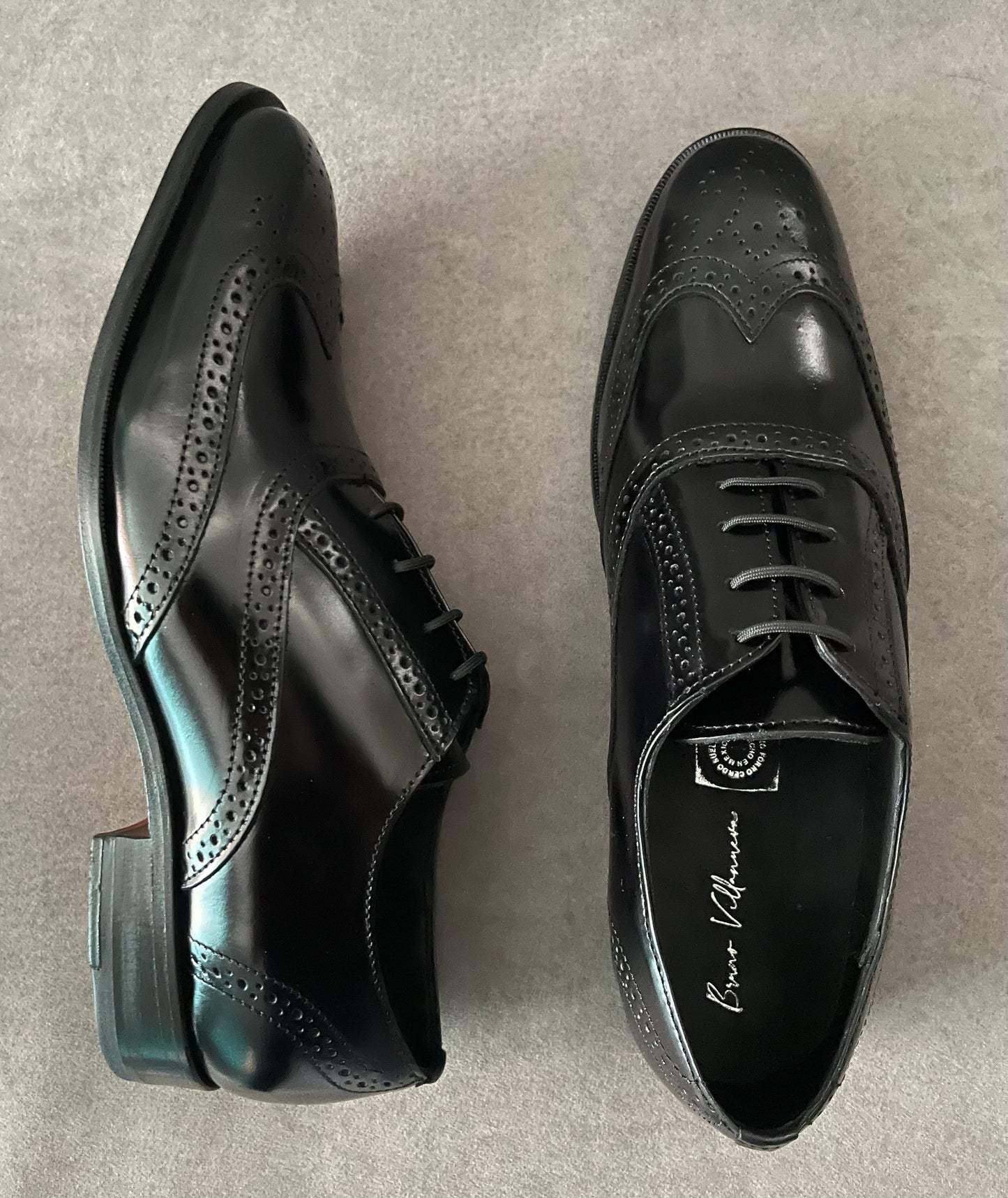 Bostoniano Black suit corte piel y suela de cuero Mod 7015