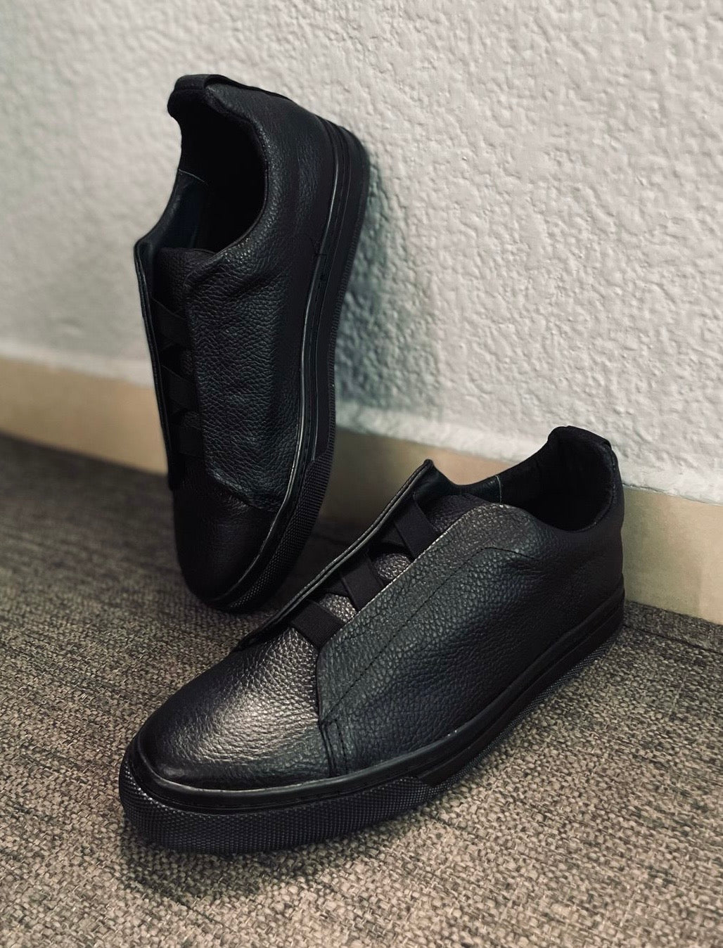 Sneakers Z all black corte piel Mod 1009