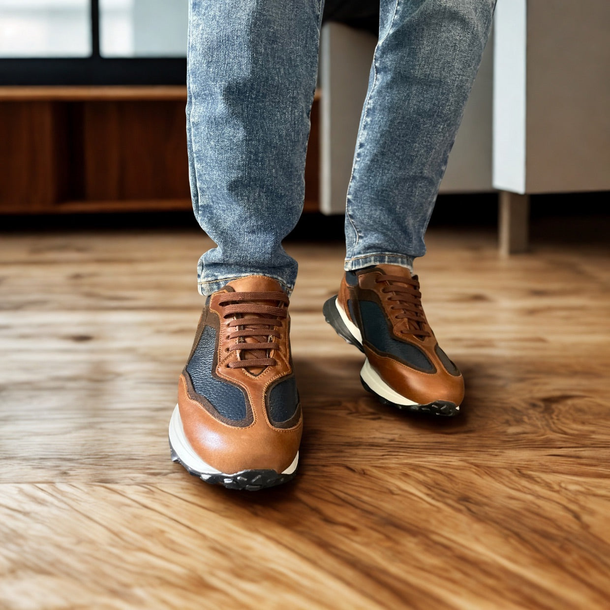 Sneakers Blue Deer Xtra Ligth corte piel y suela de Eva Mod 20011