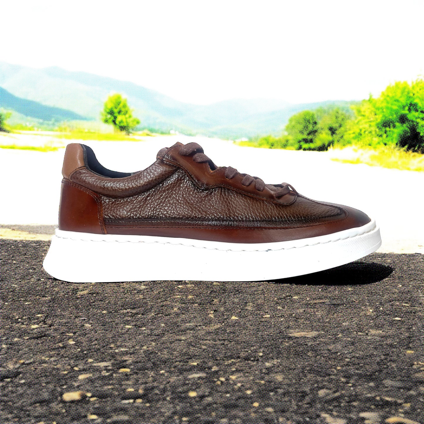 Sneakers Hugo oak corte piel Mod 121