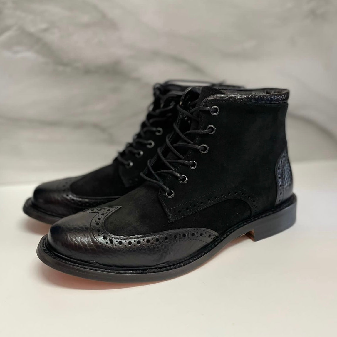 Bota Farmer black suela de cuero cosida Mod 341