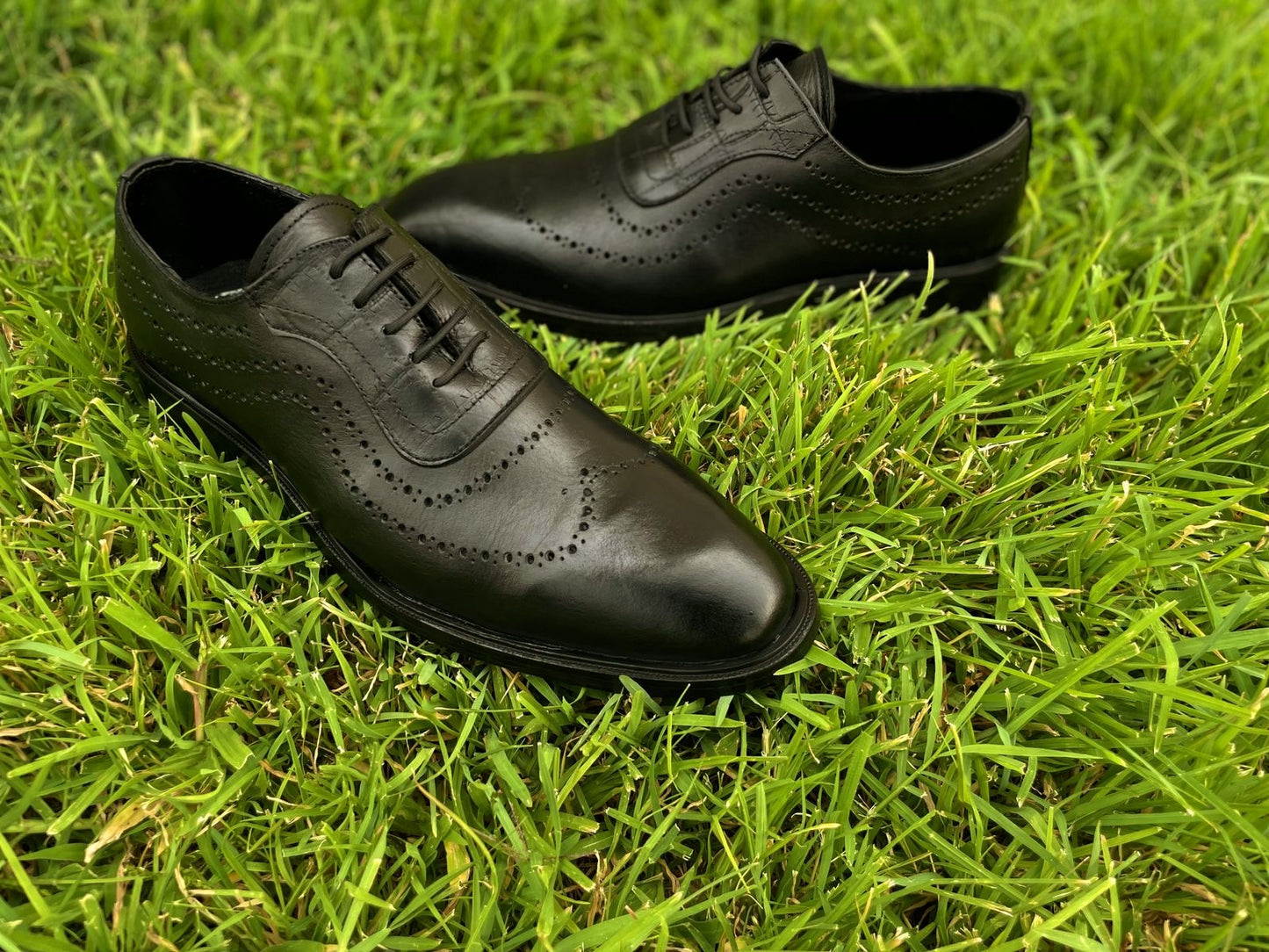 Oxford black heart corte piel y suela de cuero + antiderrapante Mod STO 002