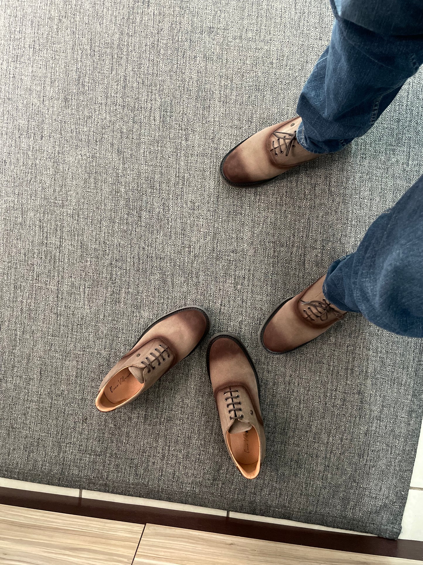 Oxford gamuza canela Mod Enzo 001