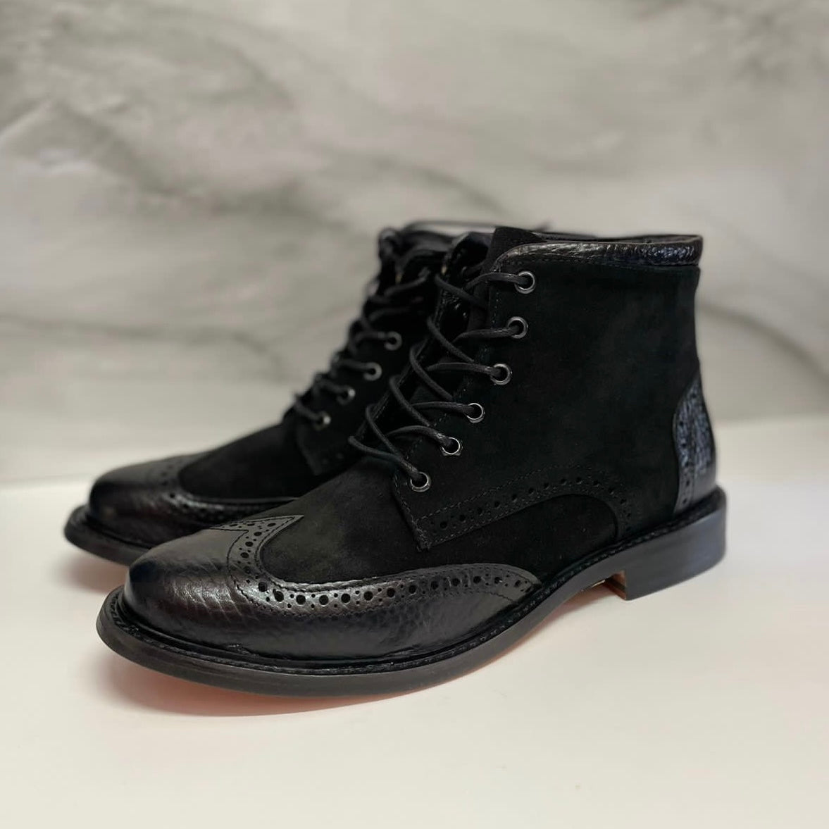 Bota Farmer black suela de cuero cosida Mod 341