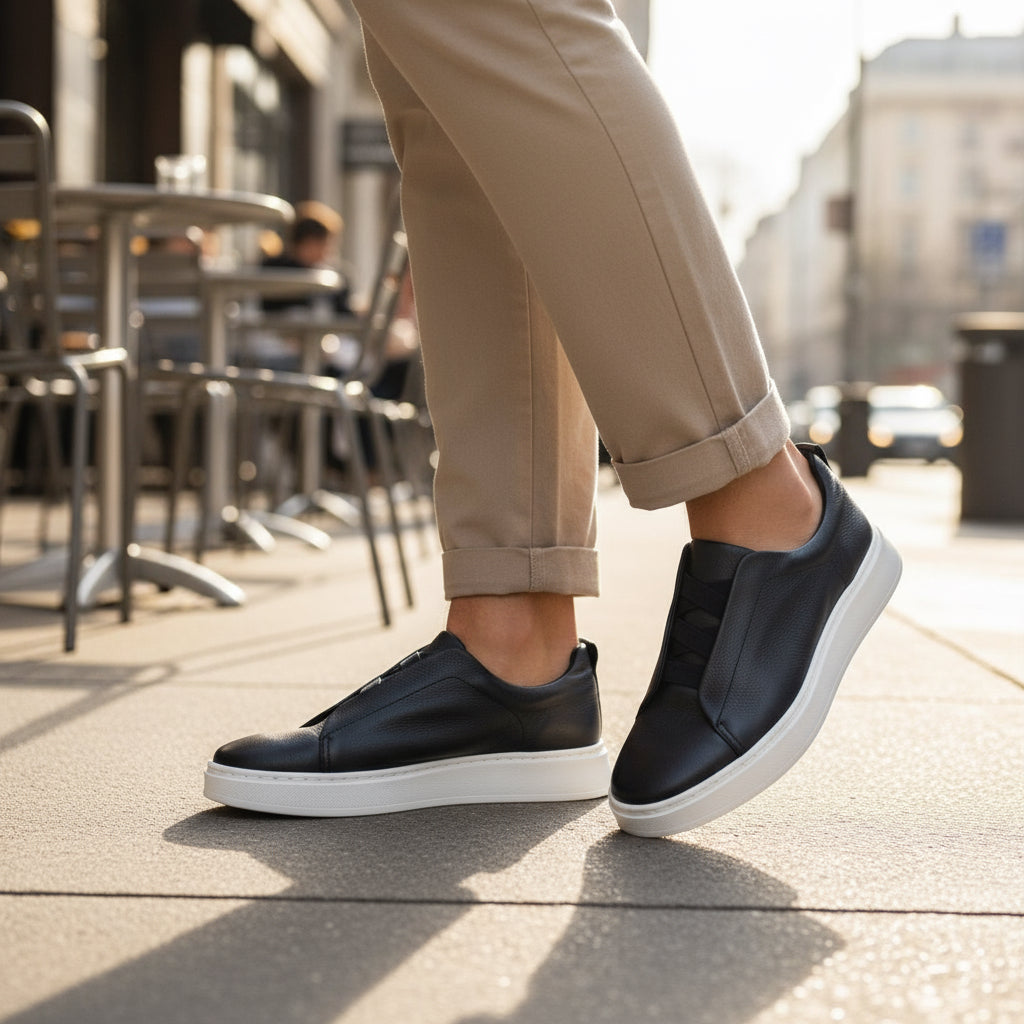 Sneakers Z blue corte piel Mod 1009SA