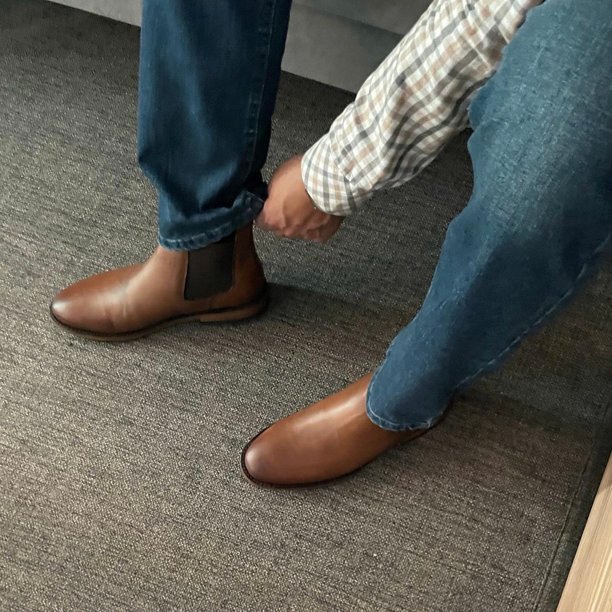 Bota chelsea Honey Vintage Goodyear Welt modelo JHN