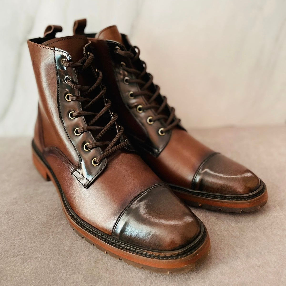 Combat Boots honey shine cuero y antiderrapante Mod 005