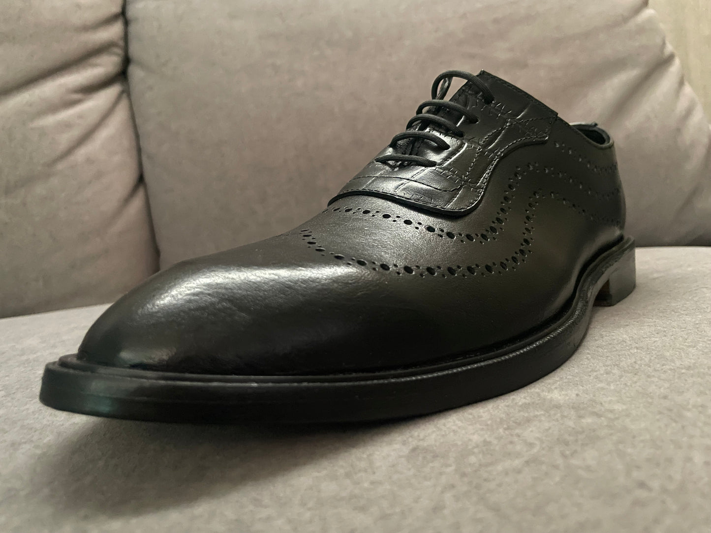 Oxford black heart corte piel y suela de cuero + antiderrapante Mod STO 002