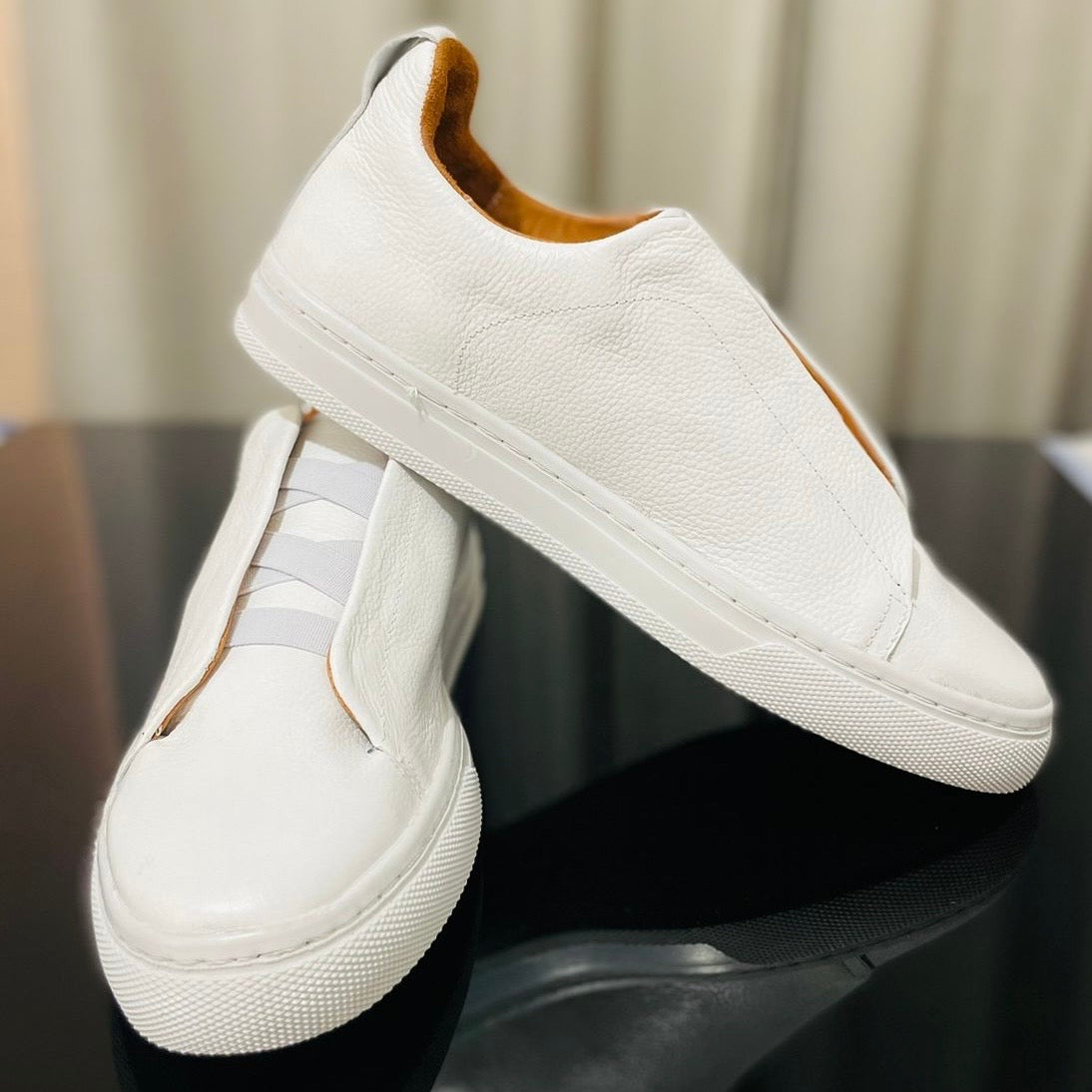 Sneakers Z All white corte piel Mod 1009