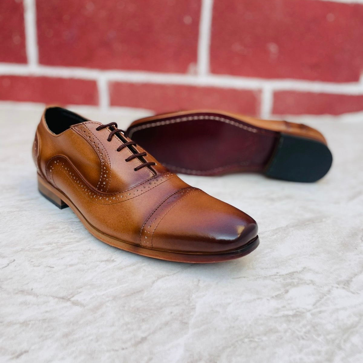 Oxford miel suela de cuero Mod 3300