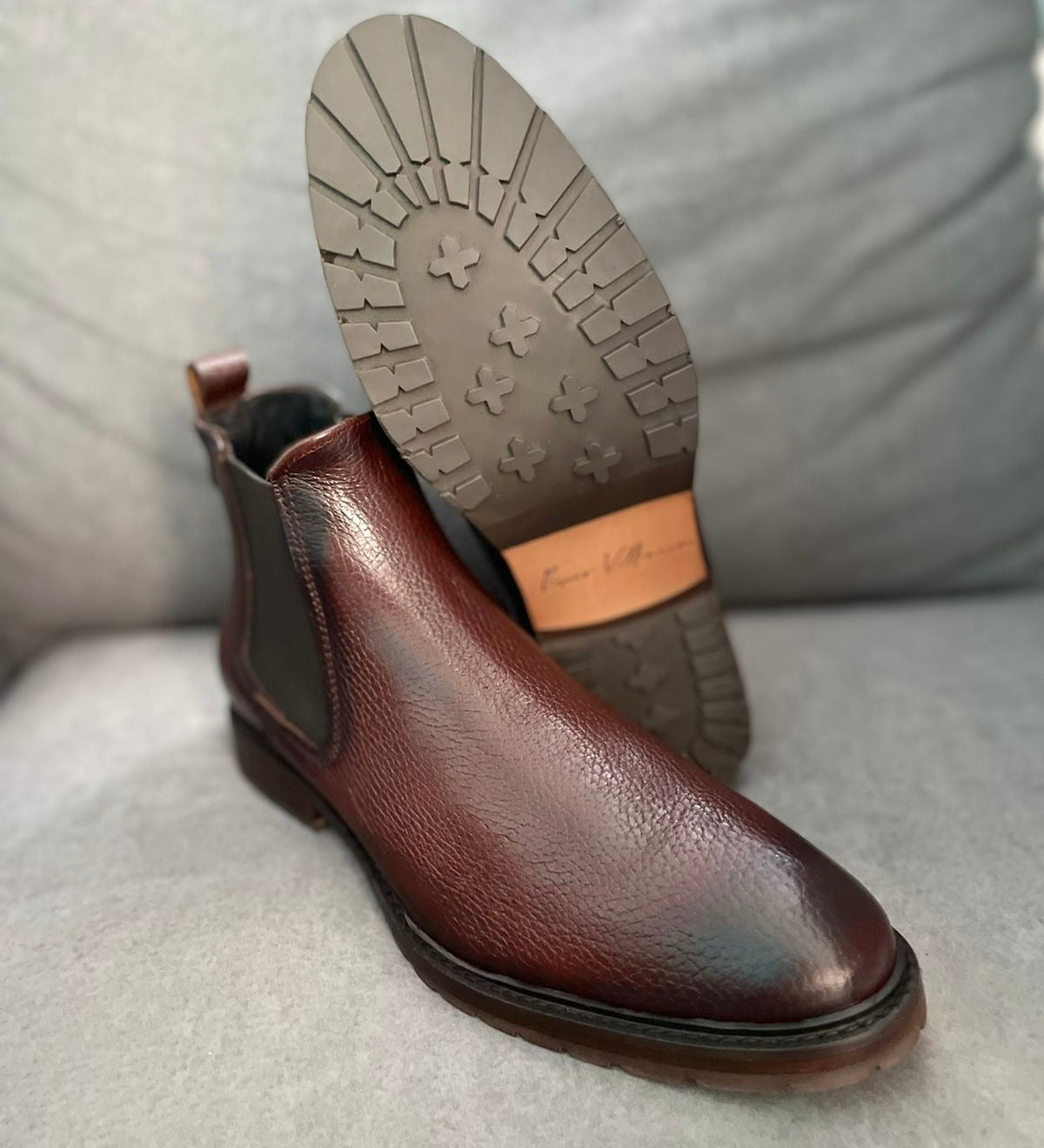 Bota Chelsea Flotter ahumada corte de piel color cogñac modelo 400