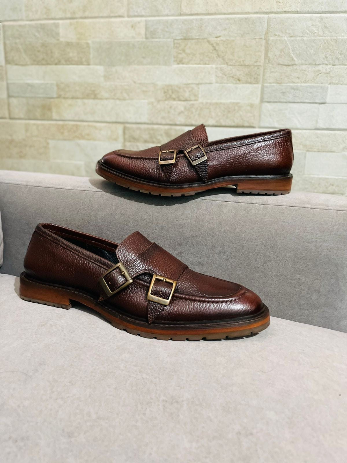 Monkstrap Floter cognac Mod 7005