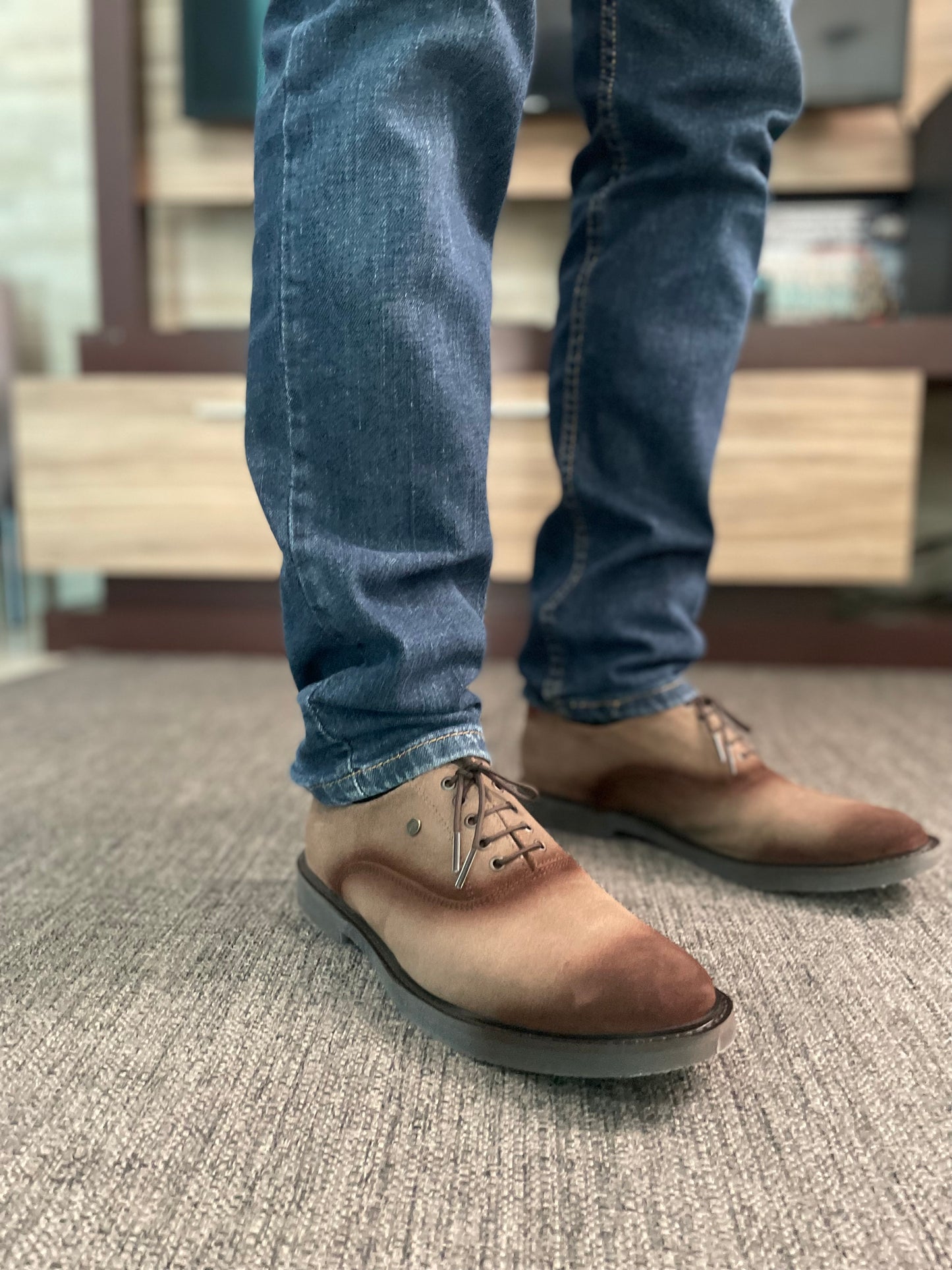 Oxford gamuza canela Mod Enzo 001