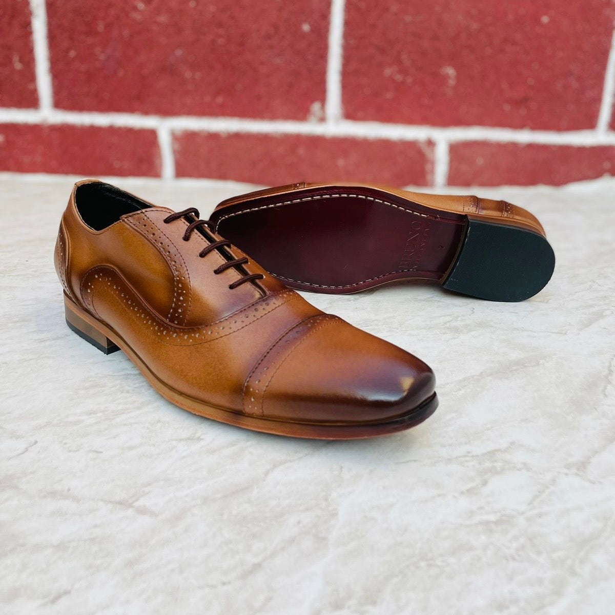 Oxford miel suela de cuero Mod 3300