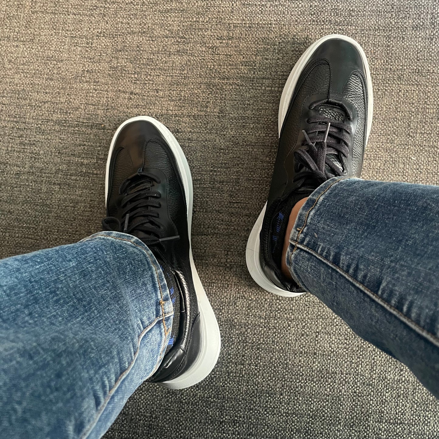 Sneakers Hugo black corte piel Mod 121