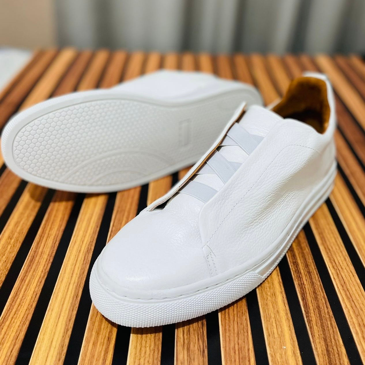 Sneakers Z All white corte piel Mod 1009