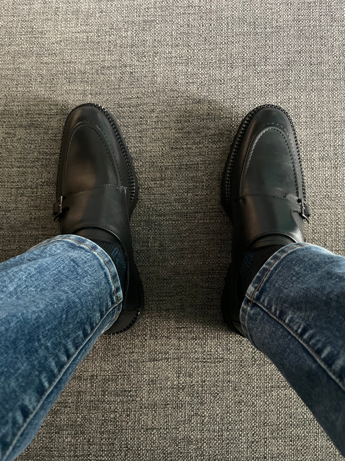 Monkstrap negro Atanado Mod 7003