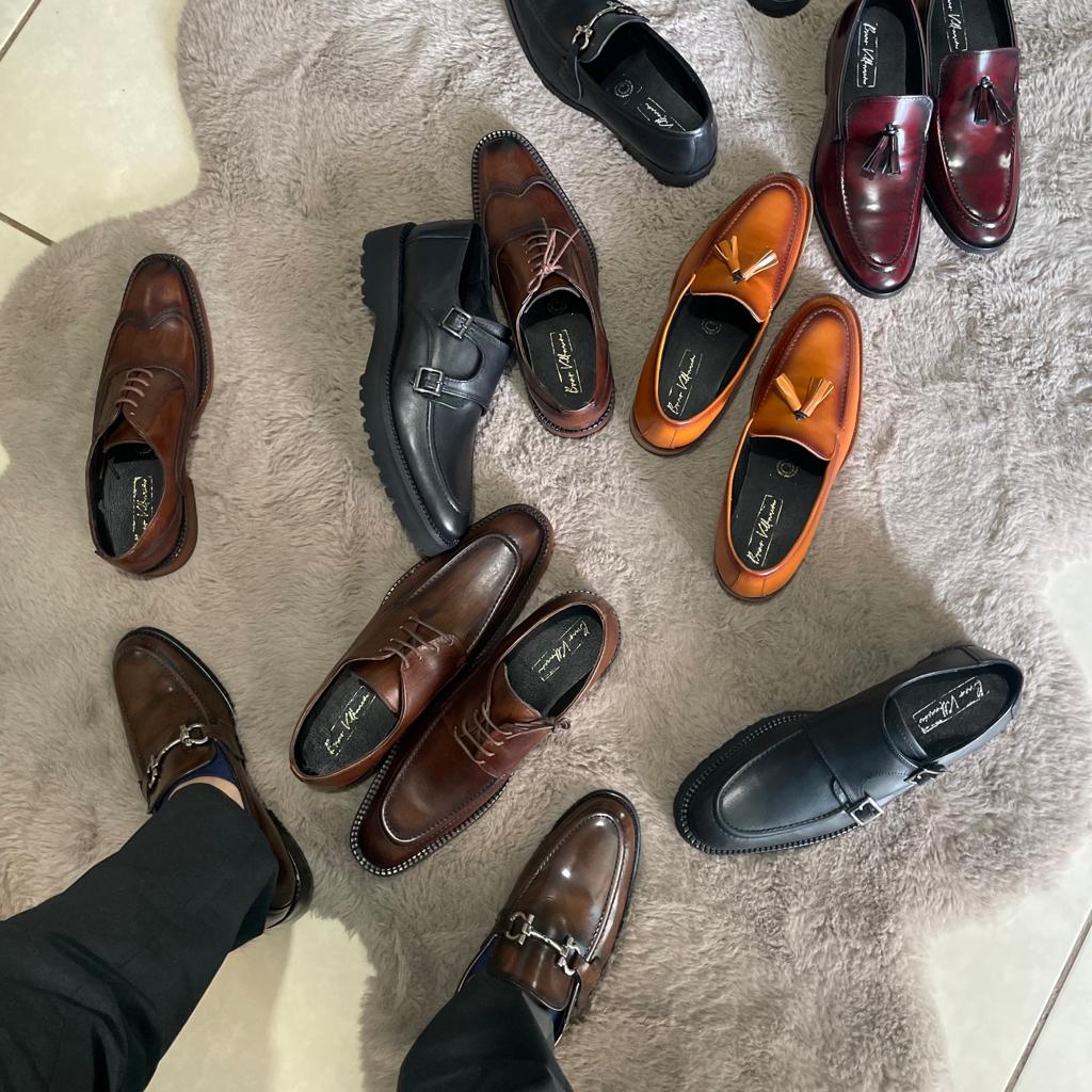 Mocasín Corte Piel Y Suela De Cuero color Miel Mod 7009