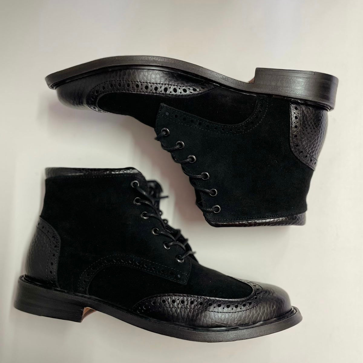 Bota Farmer black suela de cuero cosida Mod 341