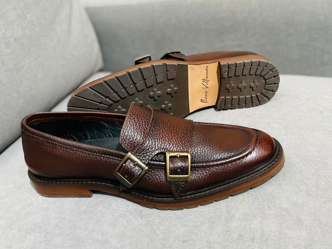 Monkstrap Floter cognac Mod 7005