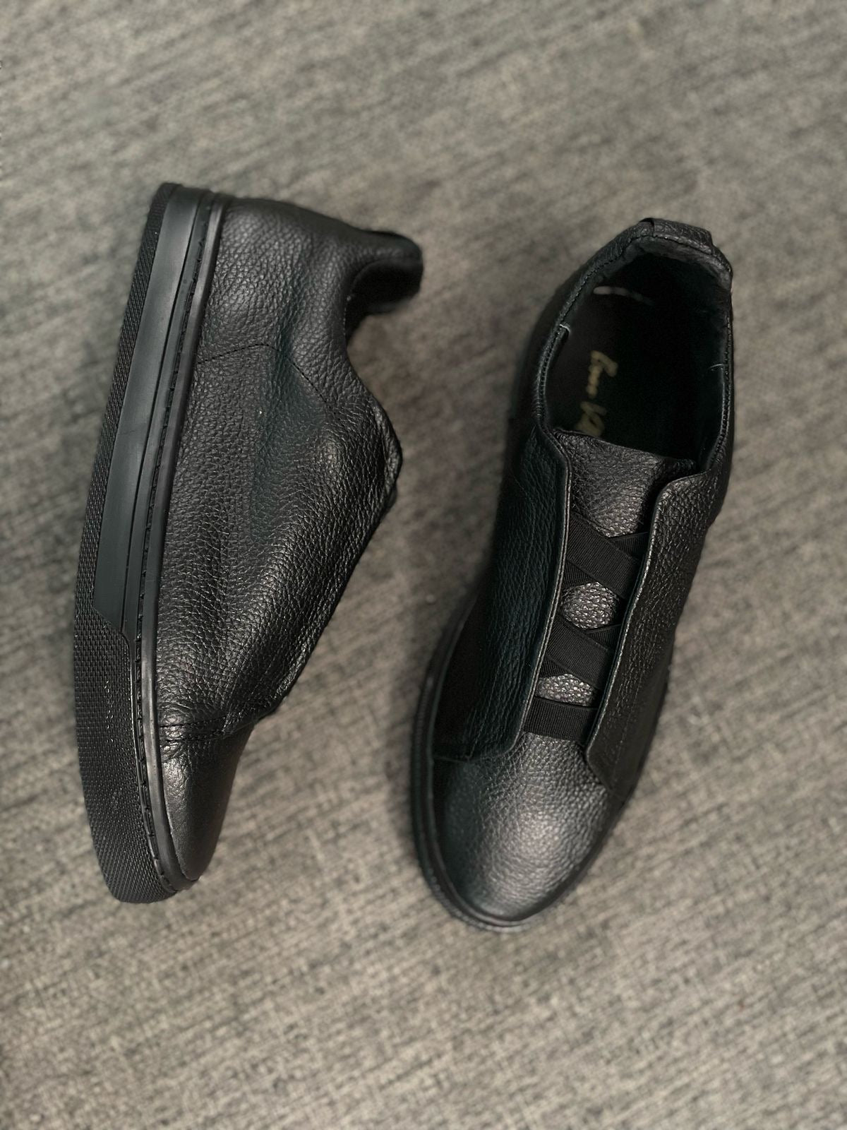 Sneakers Z all black corte piel Mod 1009