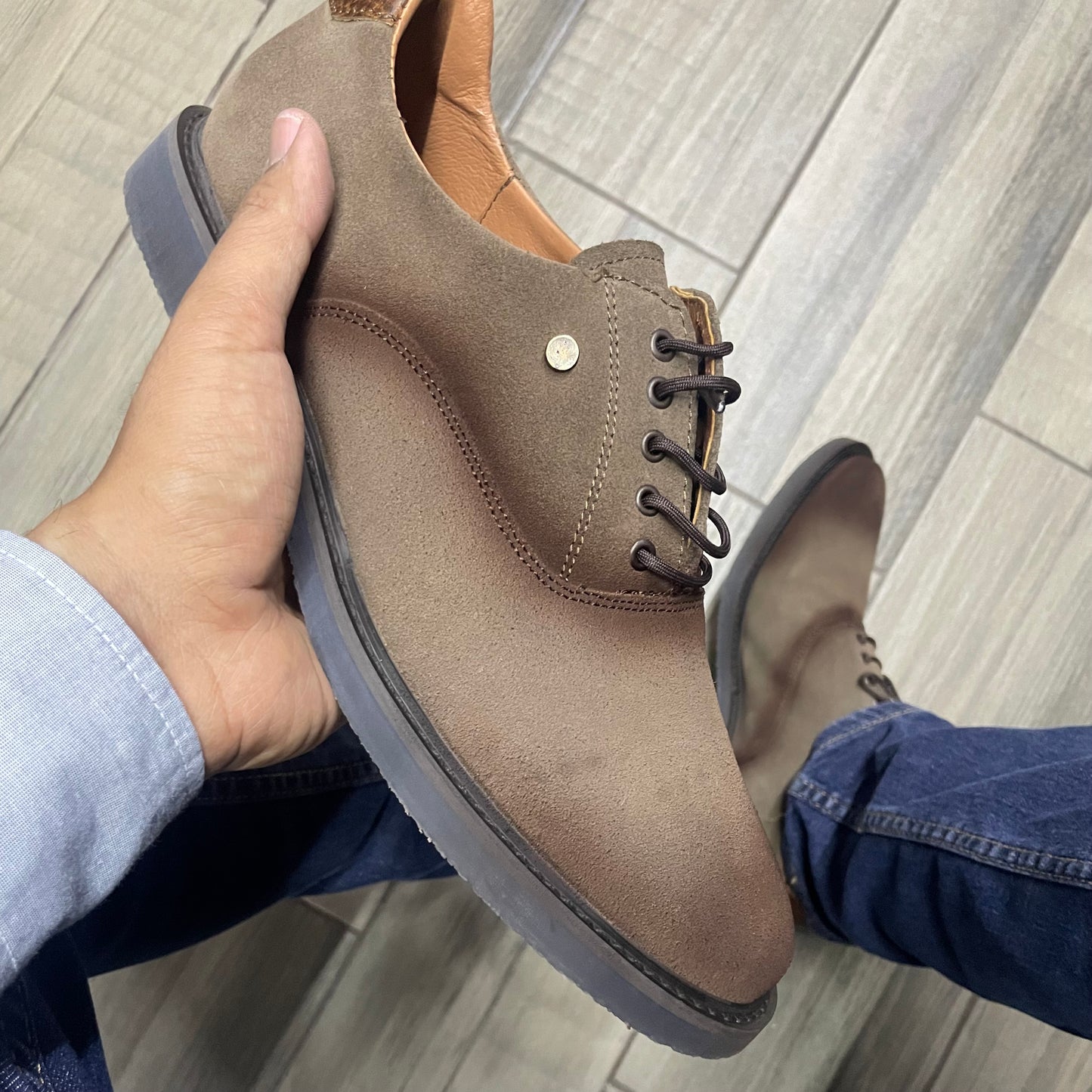 Oxford gamuza canela Mod Enzo 001