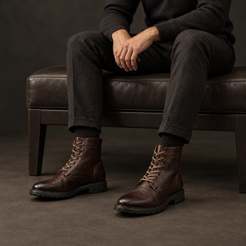 Bota casual camel entintado café mod s6016