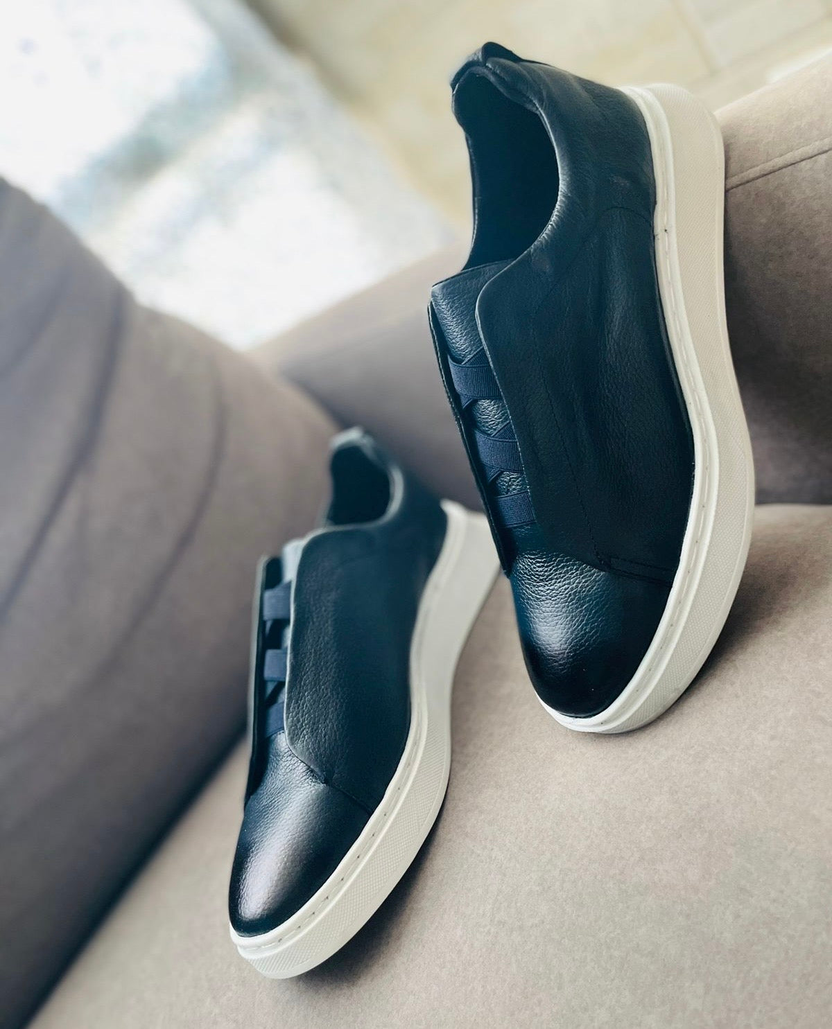Sneakers Z blue corte piel Mod 1009SA