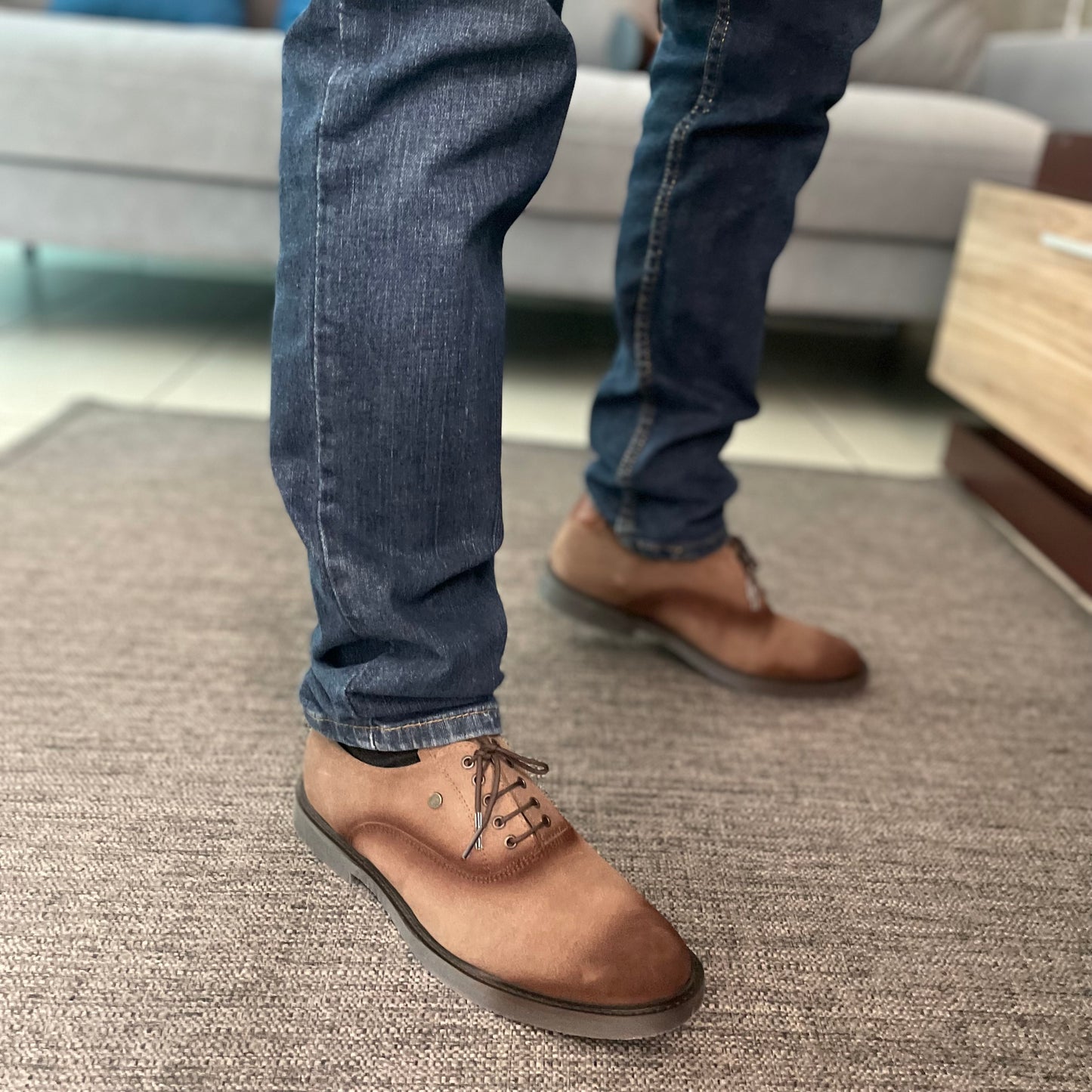 Oxford gamuza canela Mod Enzo 001