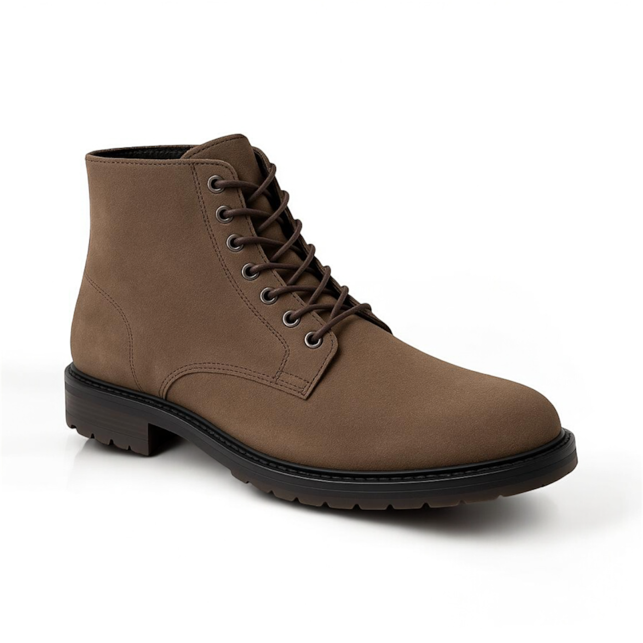 Bota casual Jhon de gamuza premium color camel modelo RCH-001