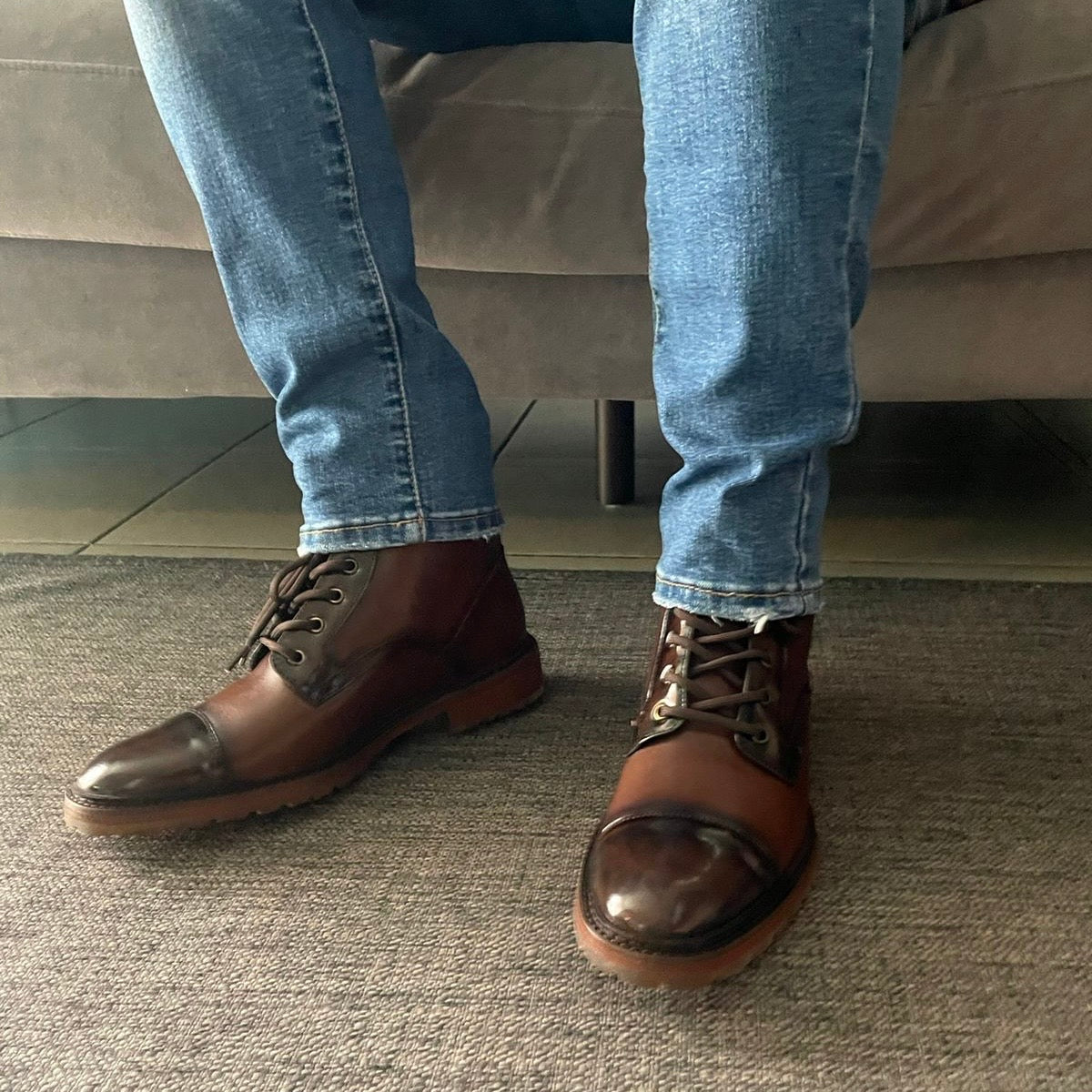 Combat Boots honey shine cuero y antiderrapante Mod 005