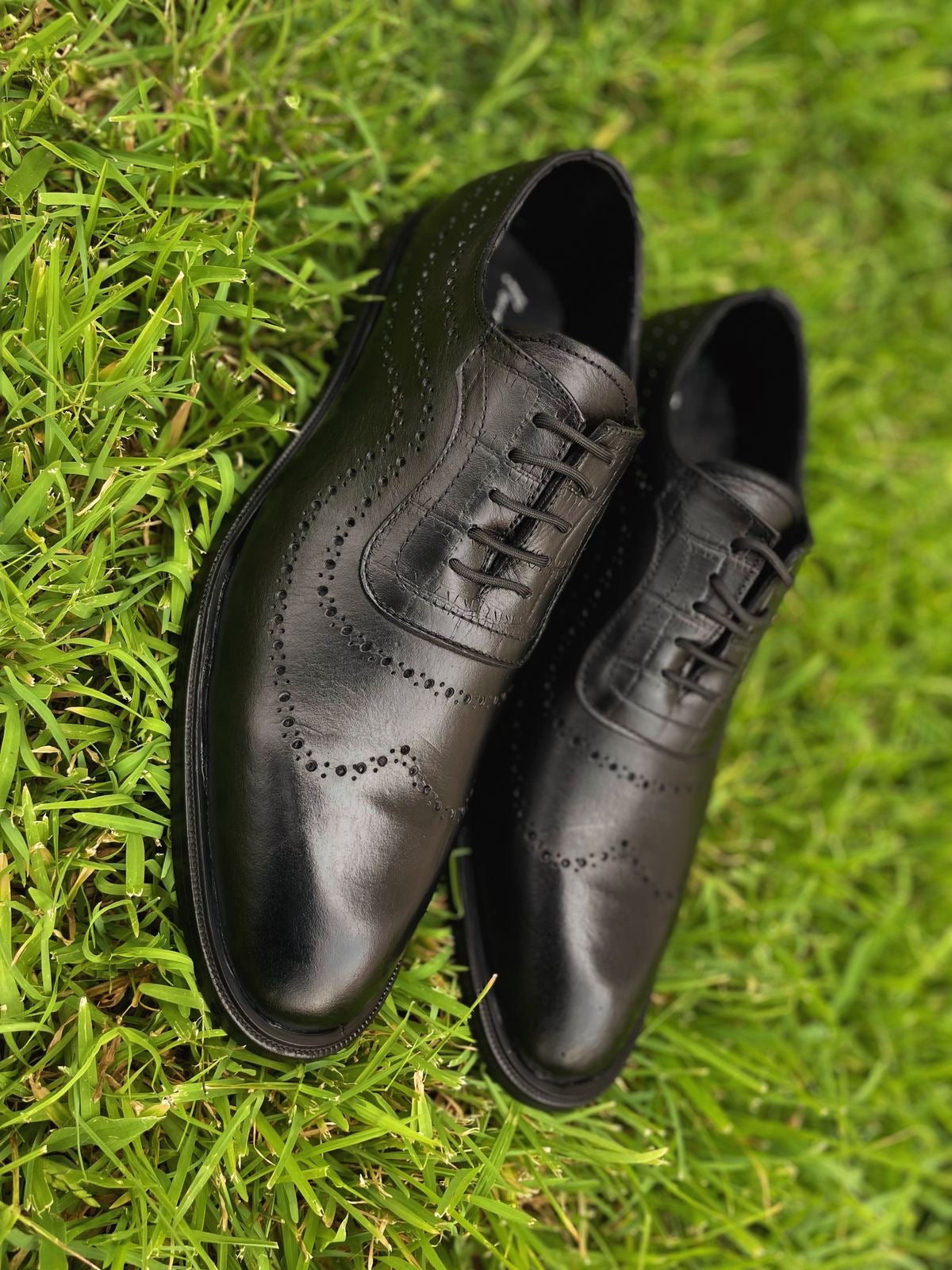 Oxford black heart corte piel y suela de cuero + antiderrapante Mod STO 002