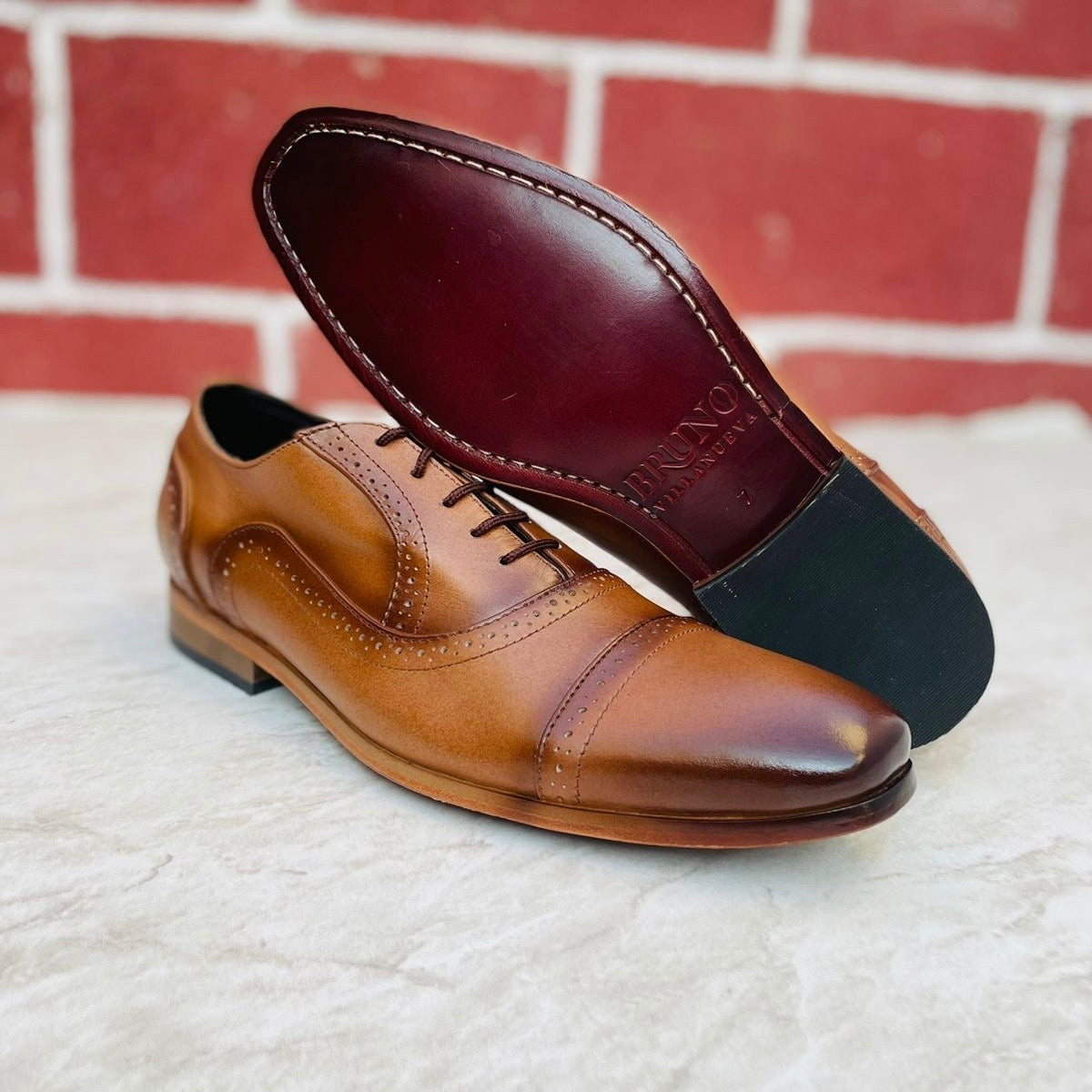 Oxford miel suela de cuero Mod 3300