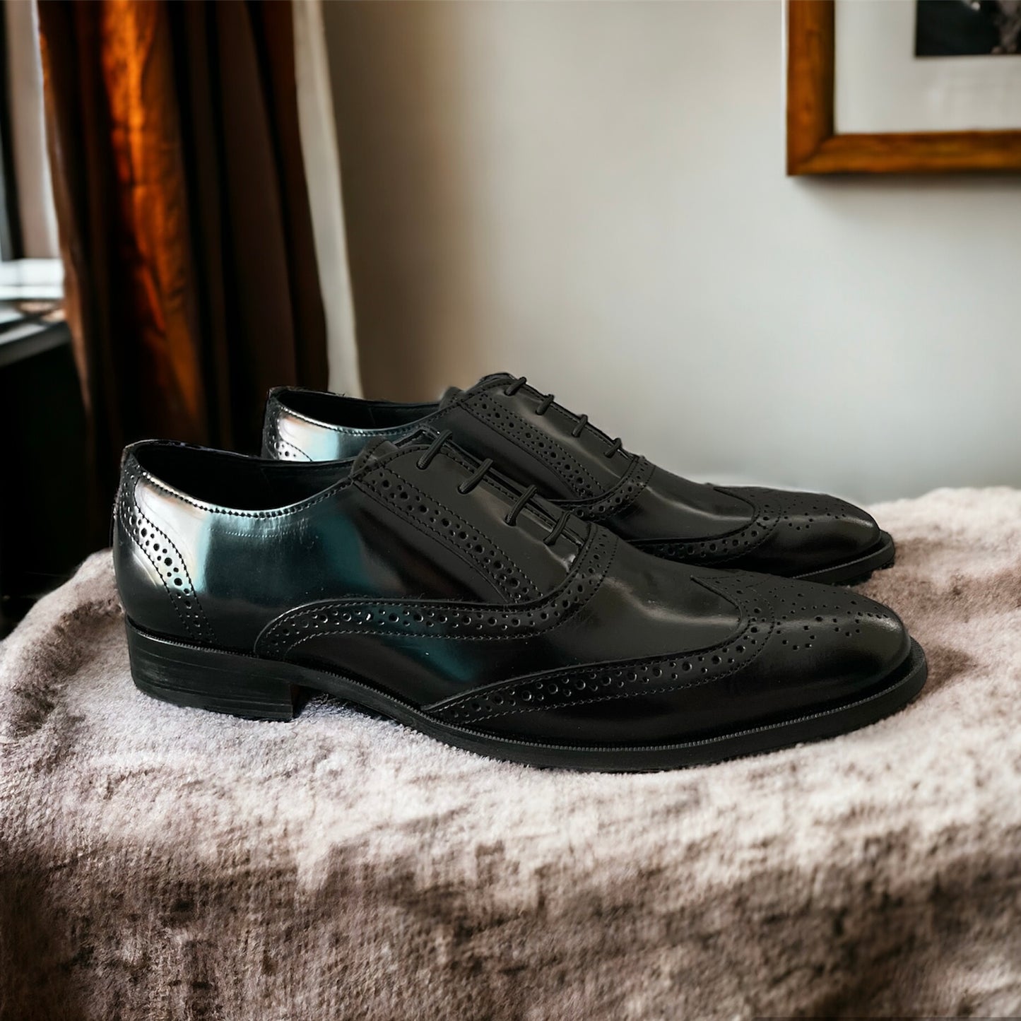 Bostoniano Black suit corte piel y suela de cuero Mod 7015