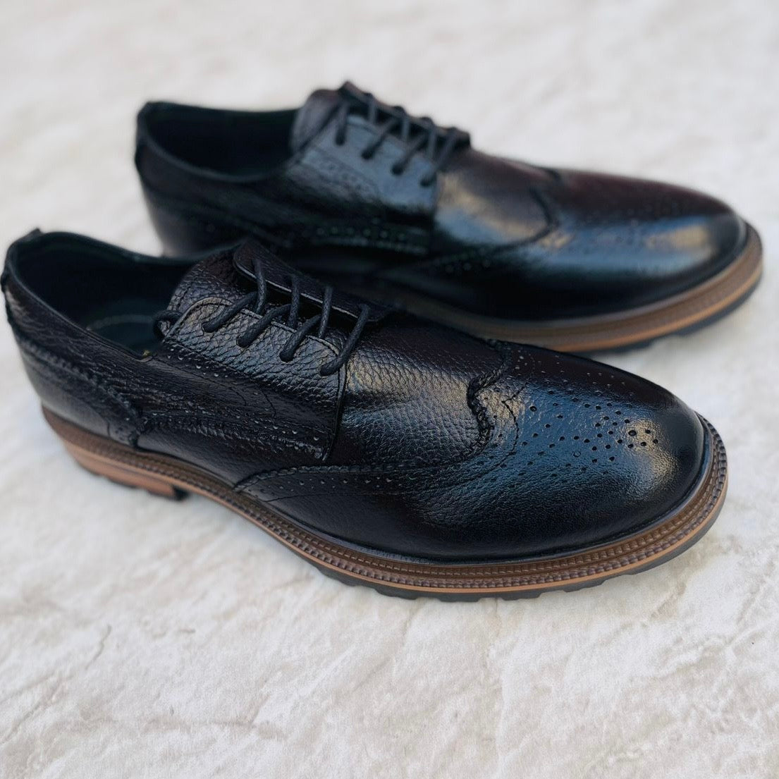 Bostoniano Negro suela de caucho Mod 3310