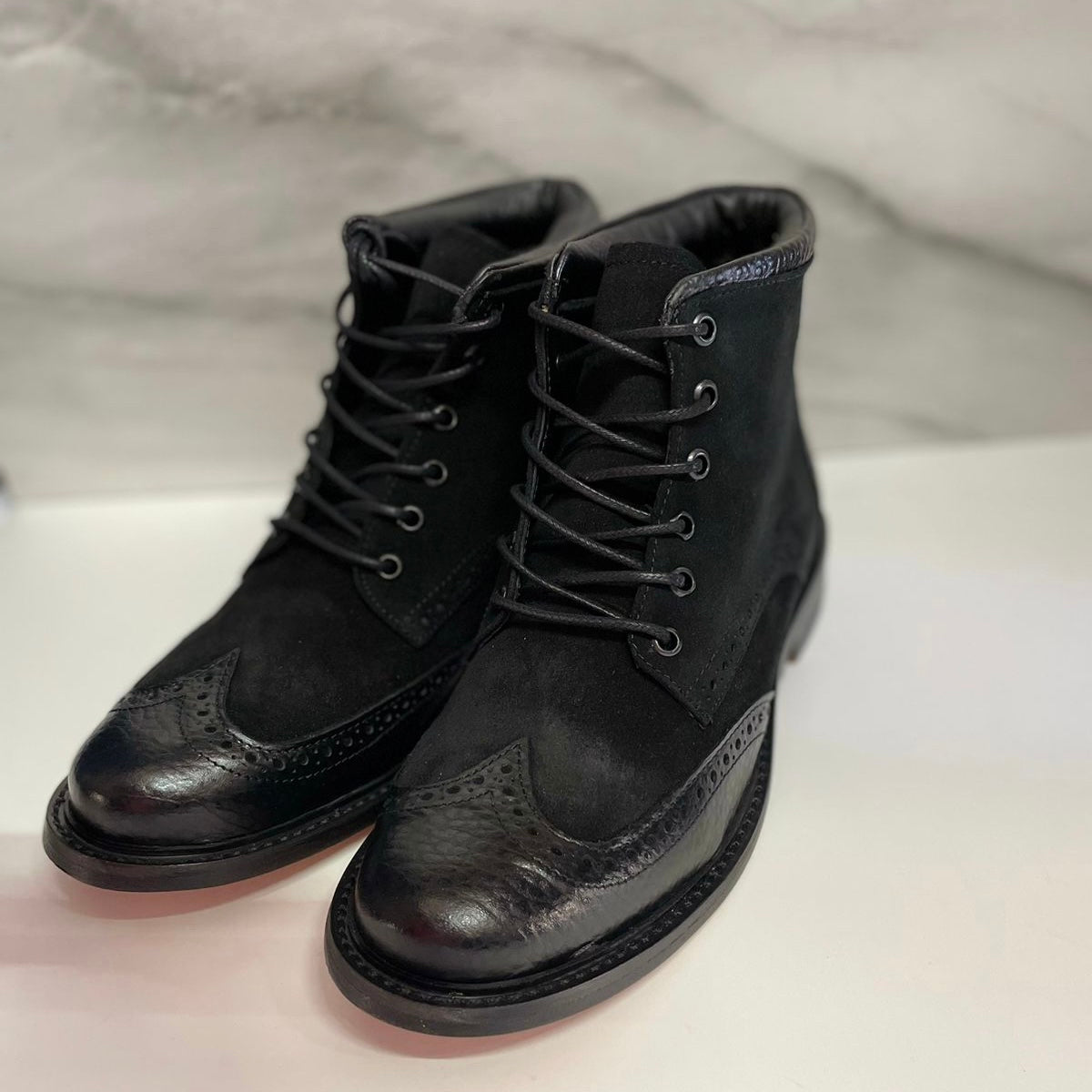 Bota Farmer black suela de cuero cosida Mod 341