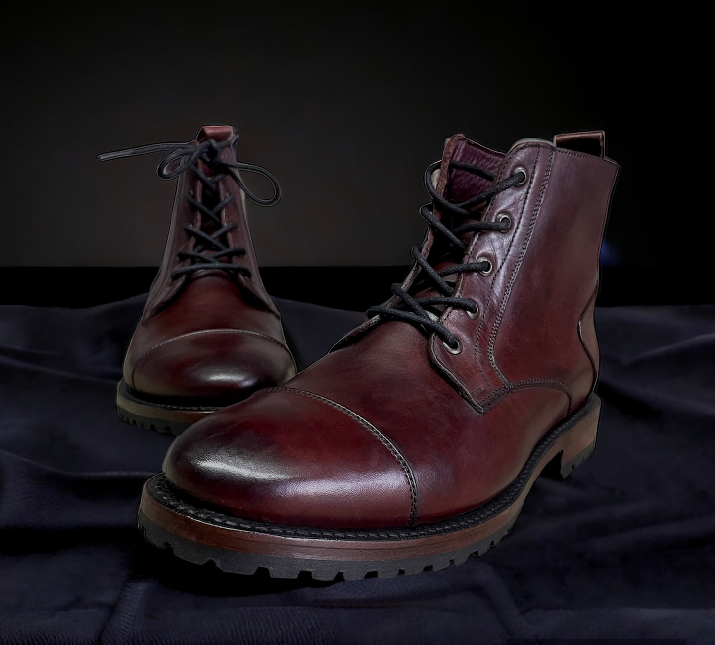 Harry Burgundy Vintage Goodyear Welt Modelo Harry