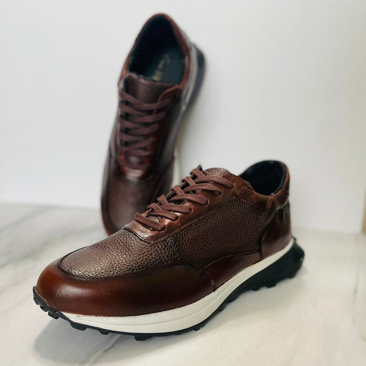 Sneakers wolf brown corte y forro de piel Mod 1212