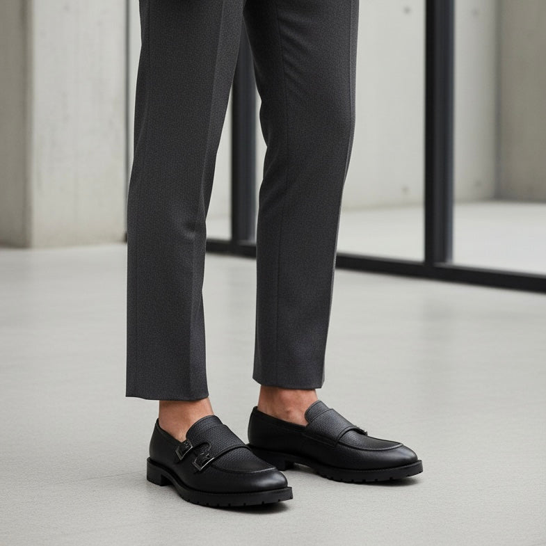 Monkstrap Floter Negro Mod 7005