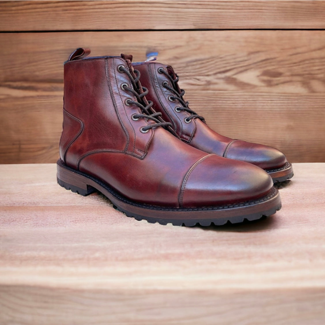 Harry Burgundy Vintage Goodyear Welt Modelo Harry
