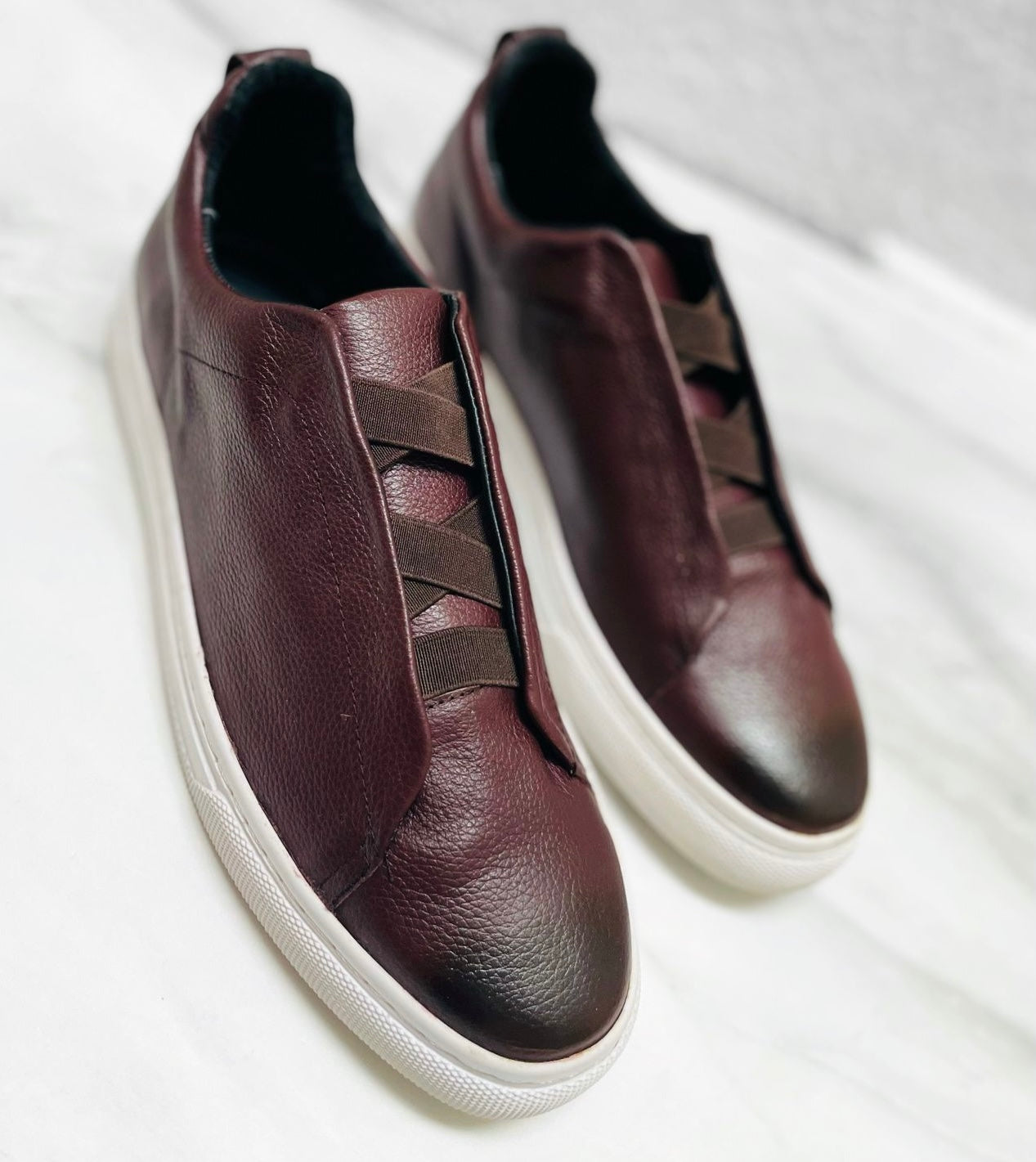 Sneakers Z vino corte piel Mod 1009