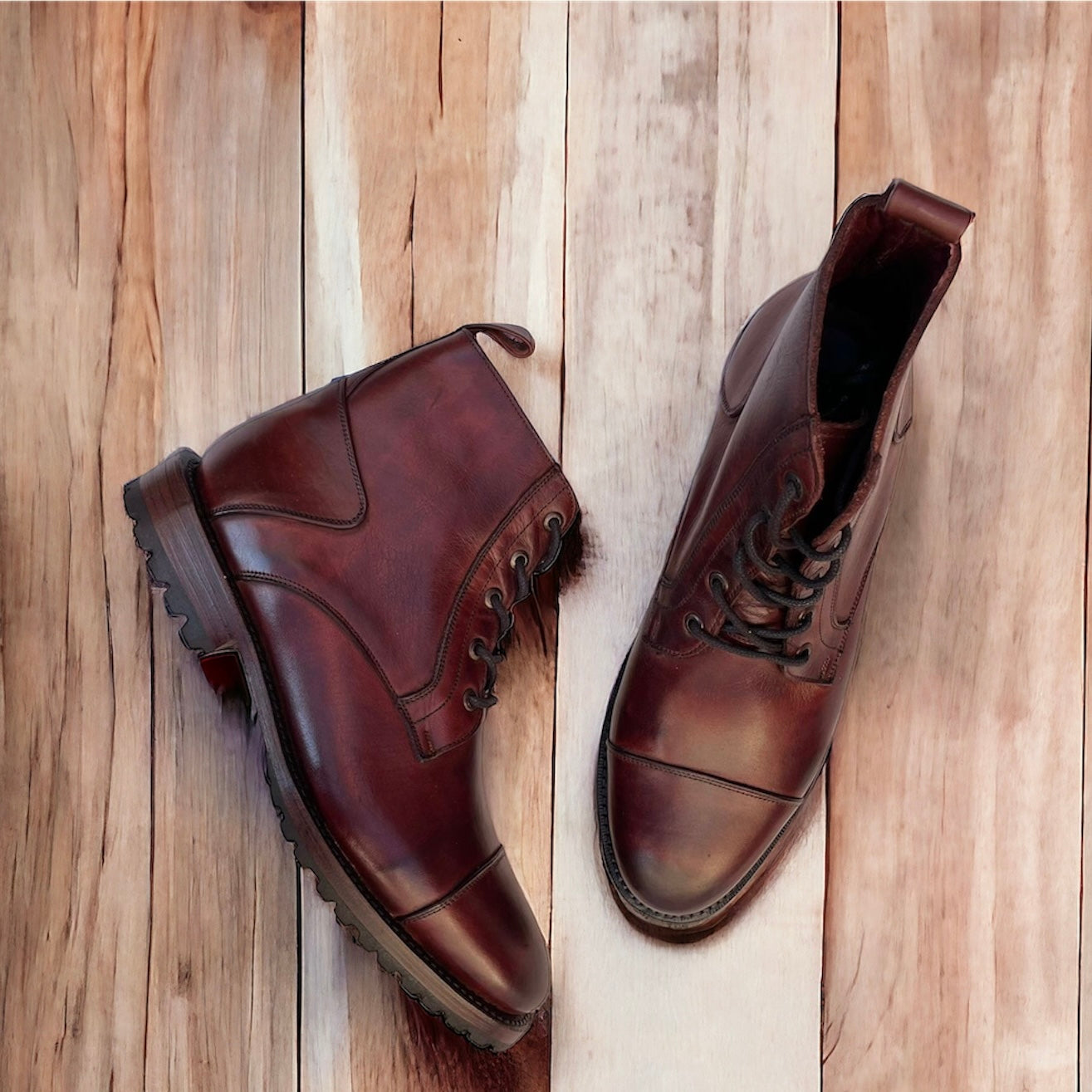 Harry Burgundy Vintage Goodyear Welt Modelo Harry