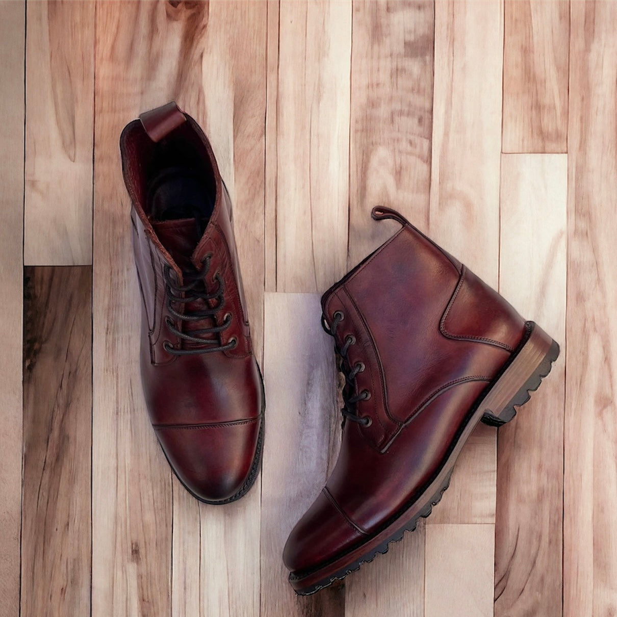 Harry Burgundy Vintage Goodyear Welt Modelo Harry