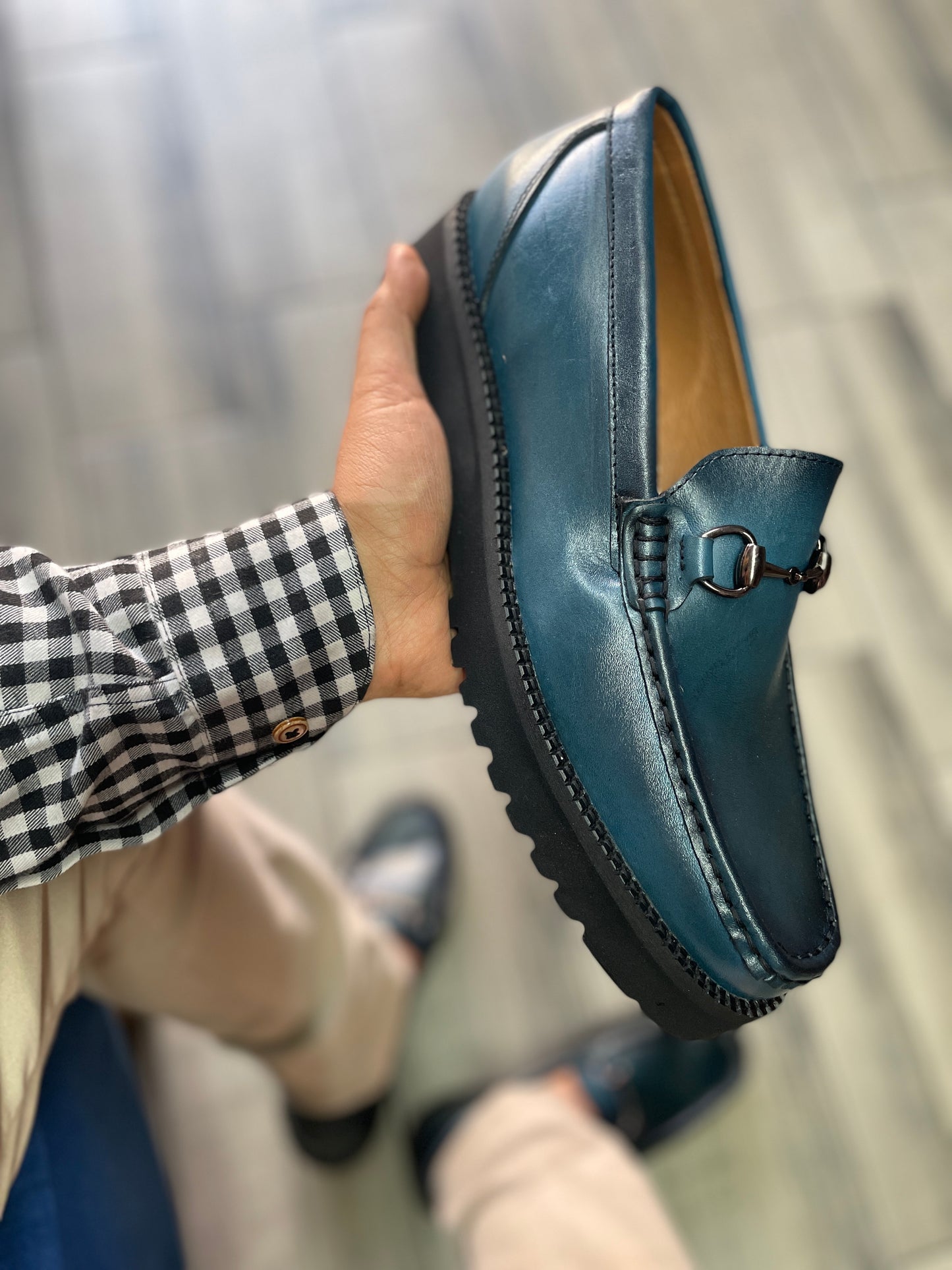 Mocasín Shore blue plataforma y suela ultra Mod 2023