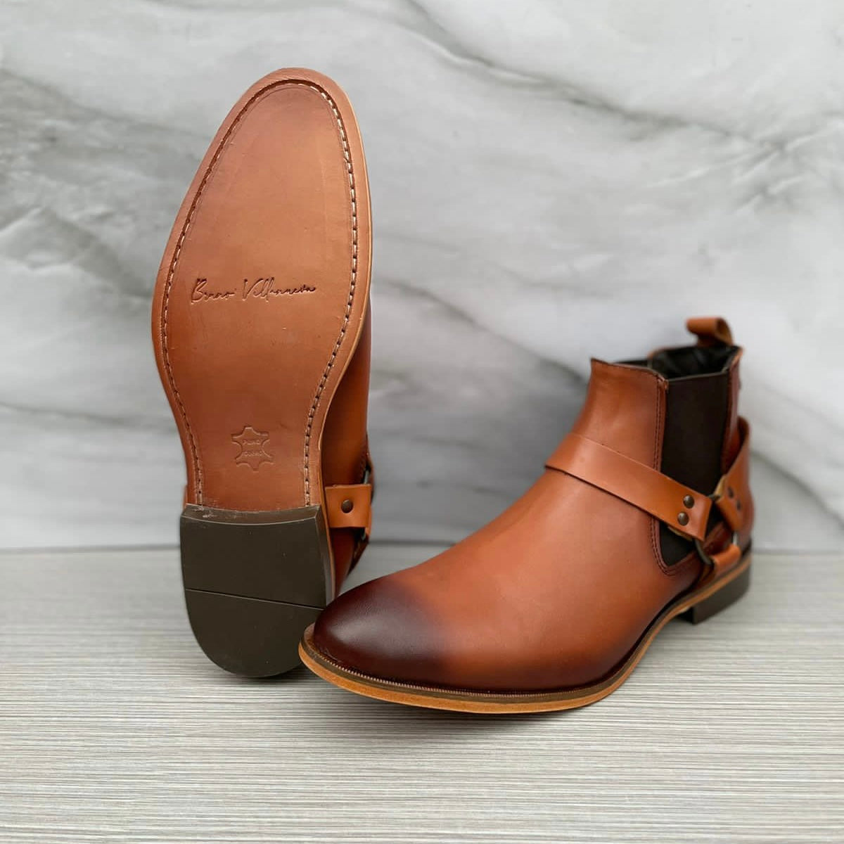 Arnés Chelsea Boots Wax smoked suela cocida Mod 400