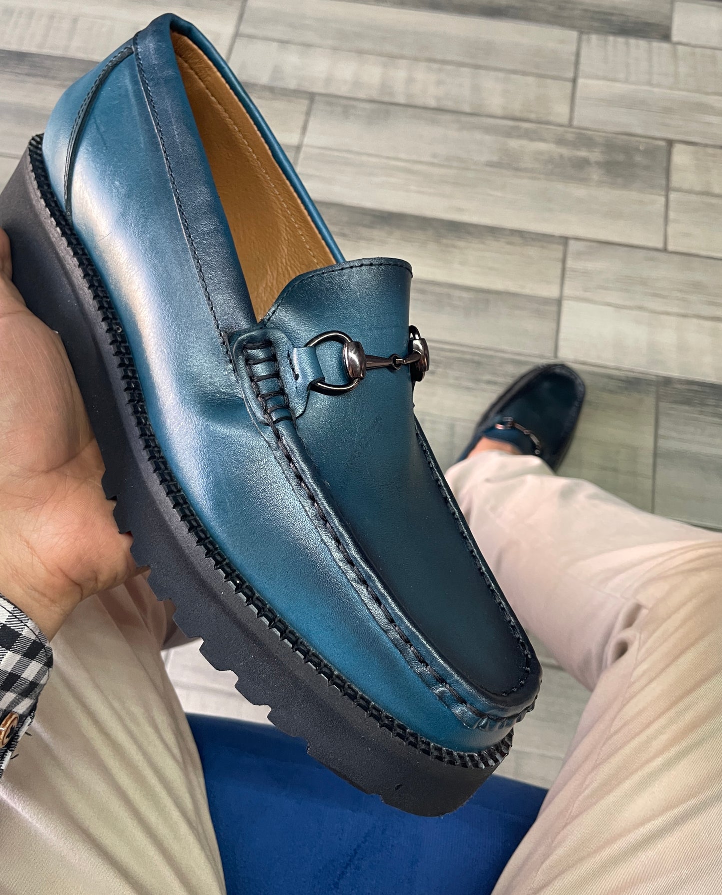Mocasín Shore blue plataforma y suela ultra Mod 2023