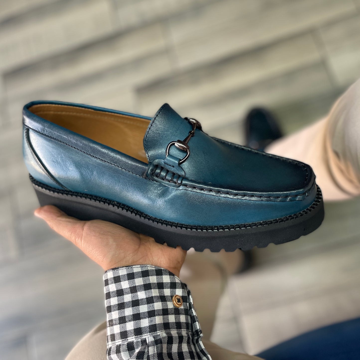 Mocasín Shore blue plataforma y suela ultra Mod 2023
